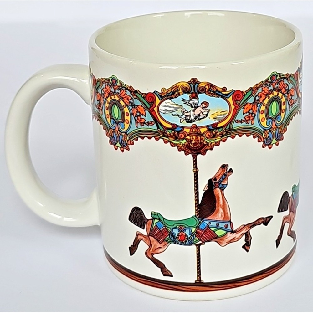 Vintage 1985‎ Willitts Designs Carousel Horse Merry Go Round Coffee Mug  M1027